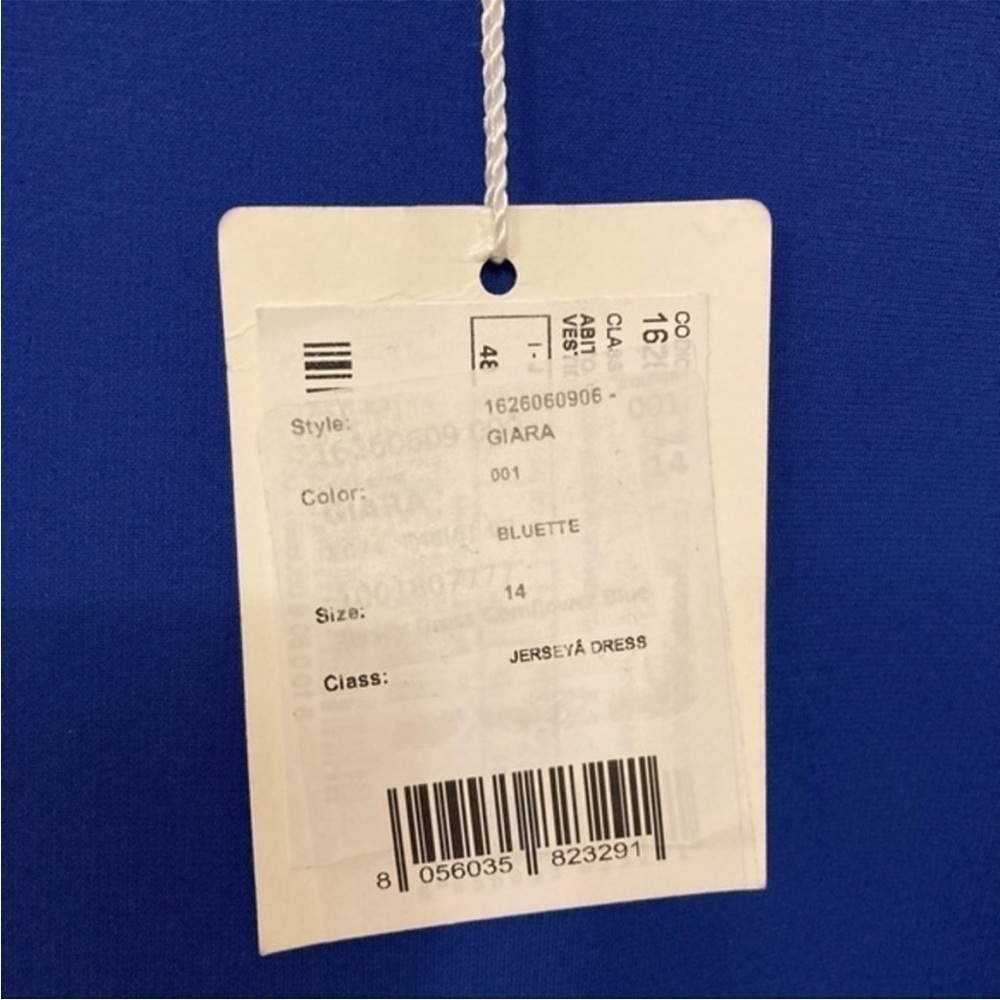 MAX MARA Giara Sleeveless A-Line Stretch-Crepe Dress in Royal Blue Size 14 - Picture 7 of 15